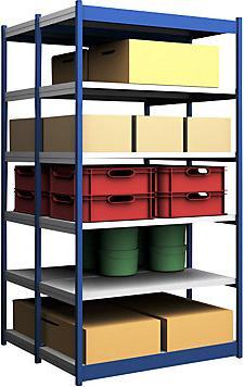 Produktbild kaiserkraft Stabil-Steckregal, doppelseitig