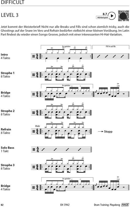 Produktbild Drum Training Playalong + MP3-CD (Deutsch, Patrick Metzger, 2014)