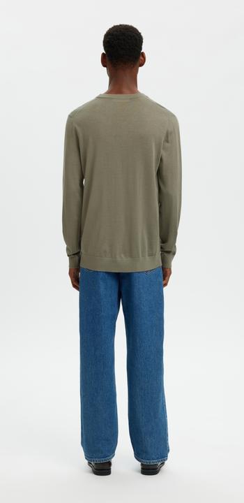 Actual product image Selected Slhtray Ls Knit Merino Crew Neck Noos (M)