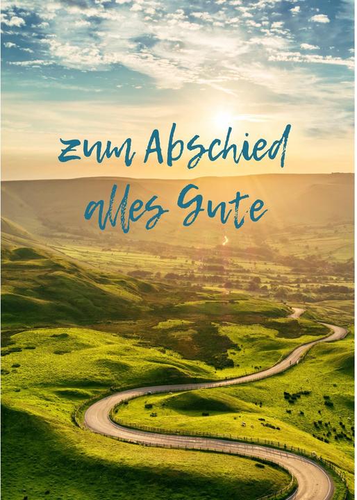 Cart Glückwunschkarte zum Abschied alles Gute A4 (1 Stk.)