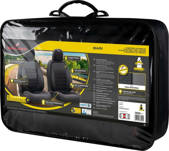 Image du produit Walser Housse de siège pour Hyundai ix35 (LM, EL, ELH) 08/2009-aujourd'hui, 2 housses de siège simples