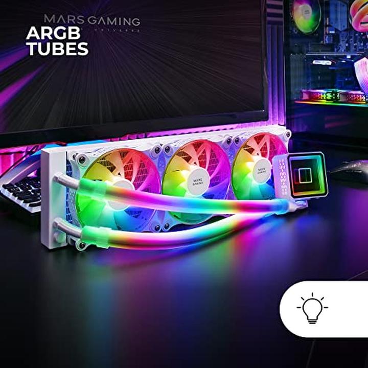 Actual product image Mars Gaming Kit Watercooling Aio Ml-Ultra RGB - 360mm (Blanc)
