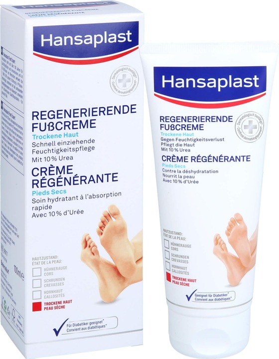 Actual product image Beiersdorf Hansaplast foot cream 10% urea, 100 ml CRE (Foot bath, 100 ml)