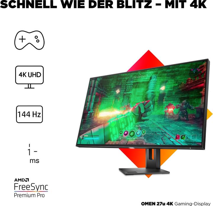 Produktbild HP Omen 27u (3840 x 2160 Pixel, 27")