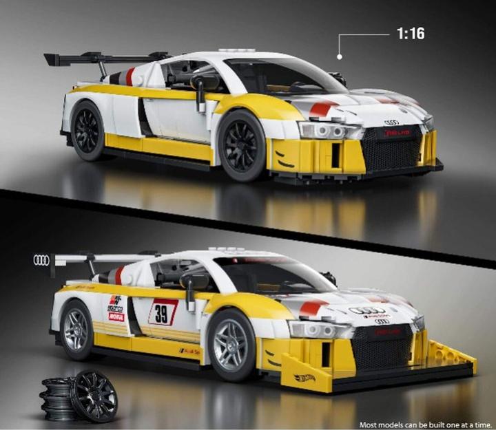Actual product image Mattel Brick Shop Hot Wheels Elite Audi R8