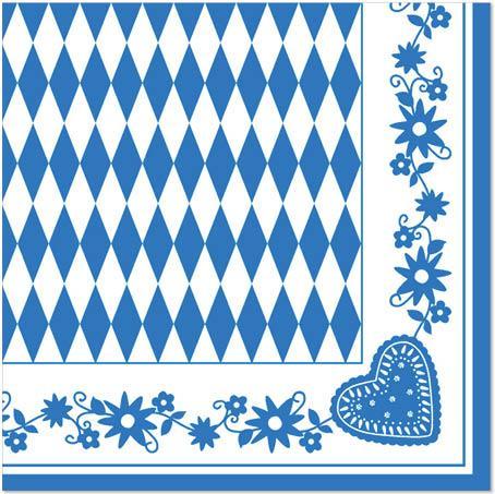Image du produit Papstar Bayrisch Blau (50 x, 40 x 40 cm)