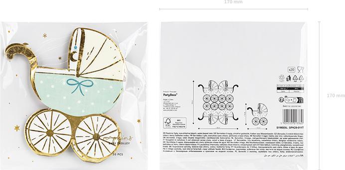 Immagine prodotto Partydeco Napkins (20 x, 14,5 x 15 cm)