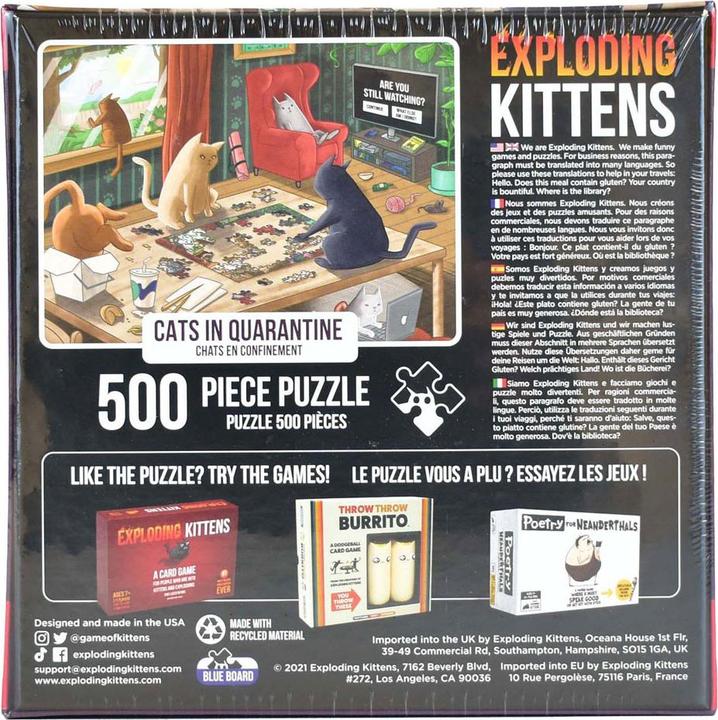 Actual product image Asmodée Explodierendes Kätzchen-Puzzle, 500 Teile. (500 pieces)