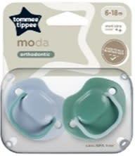 Actual product image Tommee Tippee CTN Moda Silikon-Schnuller, 6-18 Monate, 2 Stück - verschiedene Farben (2x, 6 - 18 Months)