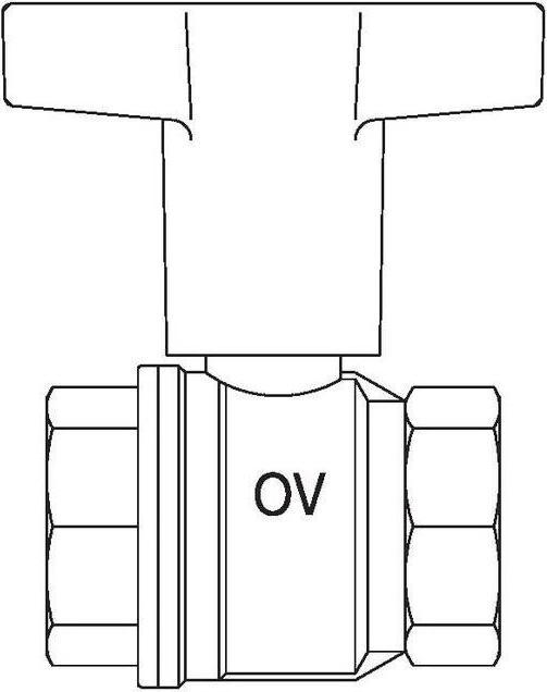 Produktbild Oventrop Knebelgriff-Kugelhahn Optibal