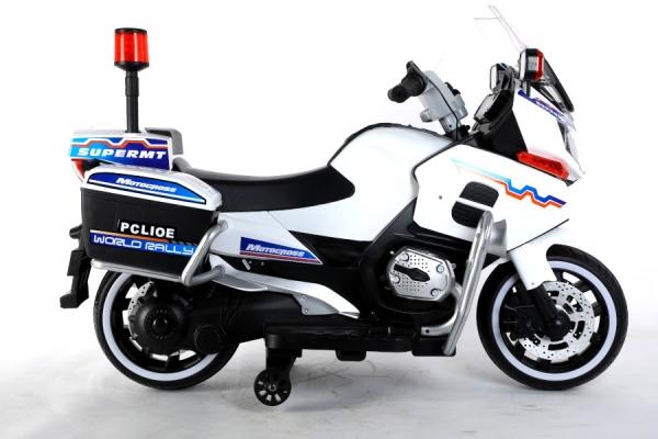 Image du produit Es-toys Elektro Kindermotorrad Polizei 011- 12V7A Akku – mit Stützräder, Musik und Lichter (12 V)
