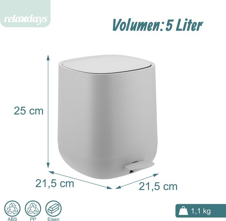 Produktbild Relaxdays Bad-Mülleimer (5 l)