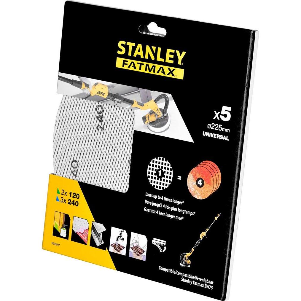 Thumbnail - Stanley, Schleifmittel, MESH DISC 225MM STA39297-XJ 5PCS (2x 120, 3x 240)