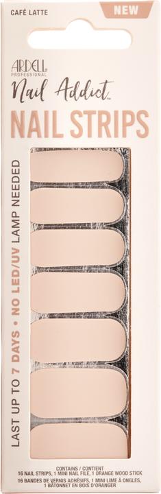 Produktbild Ardell Nail Addict - Nail Strips Cafe Latte (Nagellackentferner, Café Latte)