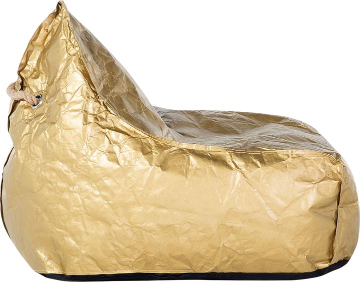 Actual product image Beliani Beanbag gold DROP