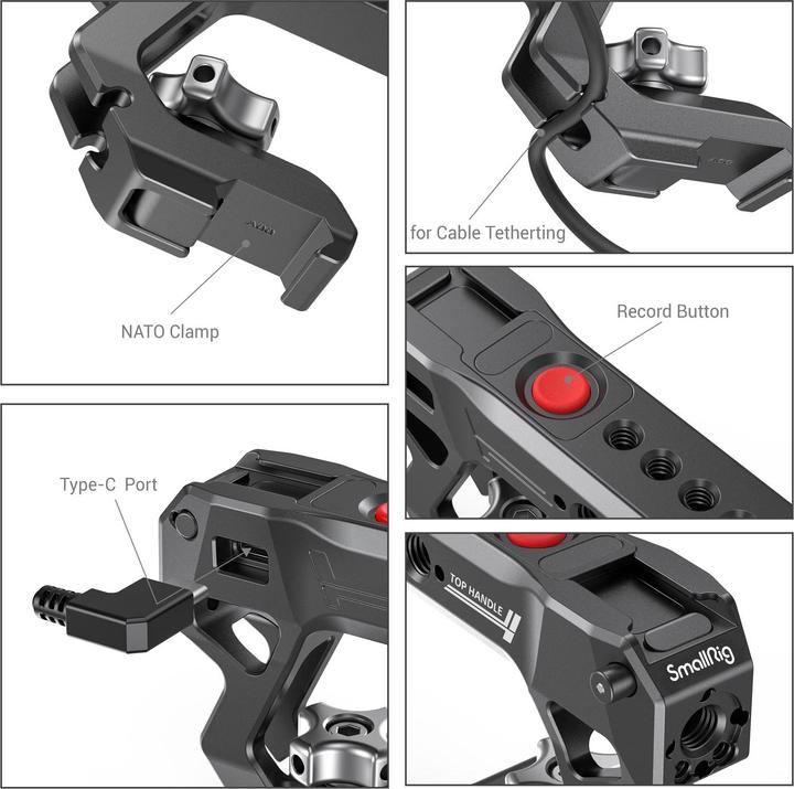 Produktbild SmallRig NATO Top Handle with Record Start/Stop Remote Trigger (Griff)