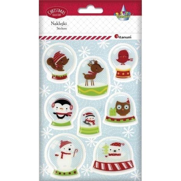 Titanum, Sticker, Konvexe Aufkleber, weiche Schneebälle, 8 Stk