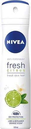 Produktbild NIVEA Fresh Citrus 48h Antiperspirant - Antiperspirant - 150ml (Spray, 150 ml)