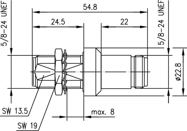 Actual product image Telegärtner Telegartner: N-surge arrester Bu-Bu with gas discharge arrester, installation type 150