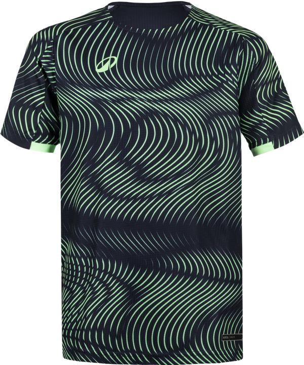 Actual product image Kipsta Kids' Football Shirt Club Wavy - Black/Green