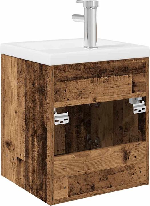 Produktbild vidaXL Waschbeckenunterschrank mit Einbaubecken und Wasserhahn Bad Waschtisch