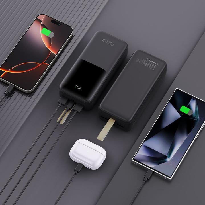 Actual product image Tech-Protect Powerbank PB03 30000mAh 22.5W - black (30000 mAh, 22.50 W)