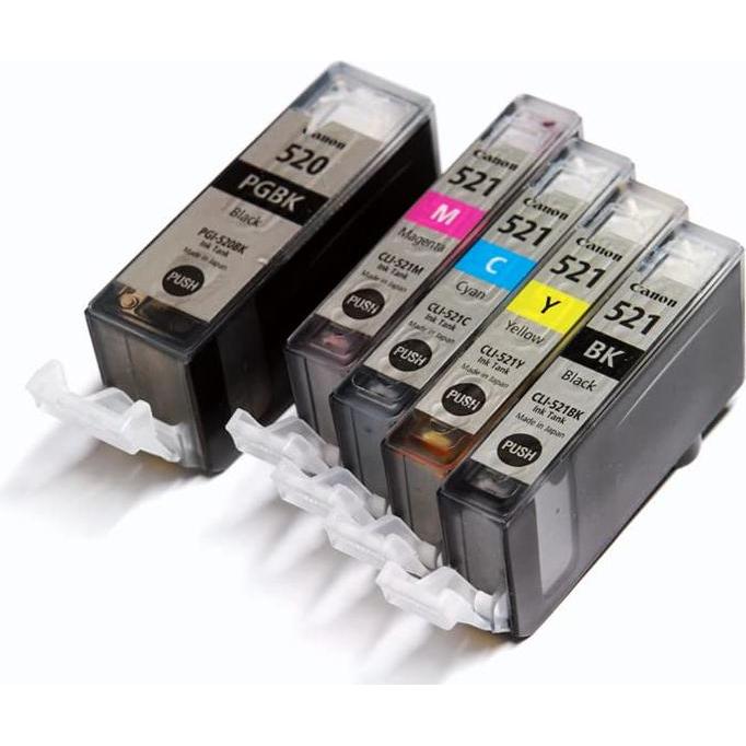 Huismerk, Druckerpatrone, Compatible Canon inkt multipack NC-00520BK/521BK/C/M/Y(Multi pack) // Canon PGI-520BK/CLI-521B...