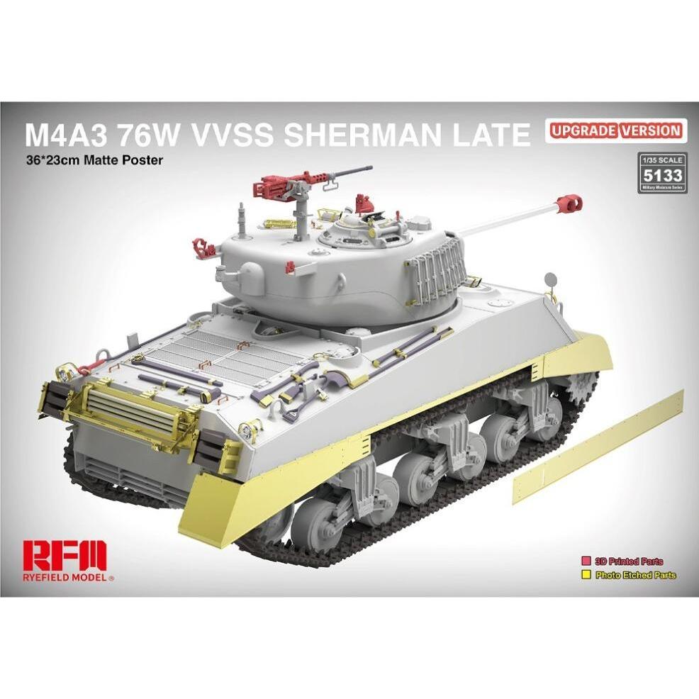 Rye Field Model M4A3 76W VVSS Sherman Versione Aggiornata (RFM5133)
