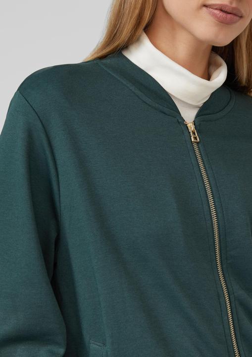 Produktbild s.Oliver Sweatshirt Jacke Weicher Interlock-Blouson mit Eingrifftaschen (46)