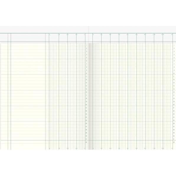 König & Ebhardt, Ordner Zubehör, Spaltenbuch DIN A4, 13 Spalten, 40 Blatt Kartonheft, mit Kopfleiste (8611631)