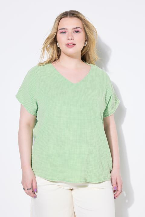 Produktbild Studio Untold Blusenshirt, oversized, Musselin, V-Ausschnitt (46, 48)