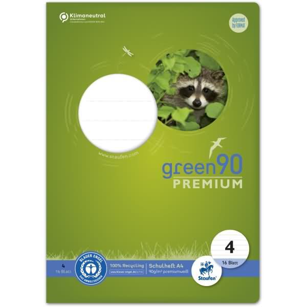 Actual product image Staufen Exercise book green ruled 4 lined DIN A4 without margin, 16 sheets (A4, Special ruling, Hardcover)