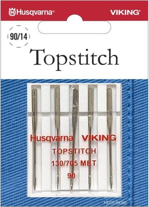 Actual product image Husqvarna Topstitch needle 90/14, 5 needles