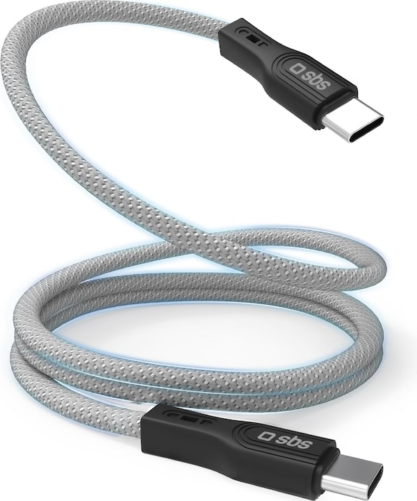 Immagine prodotto SBS Cavo magnetico da USB-C a USB-C 60W 1m grigio (1 m, USB 3.2 Gen 1)