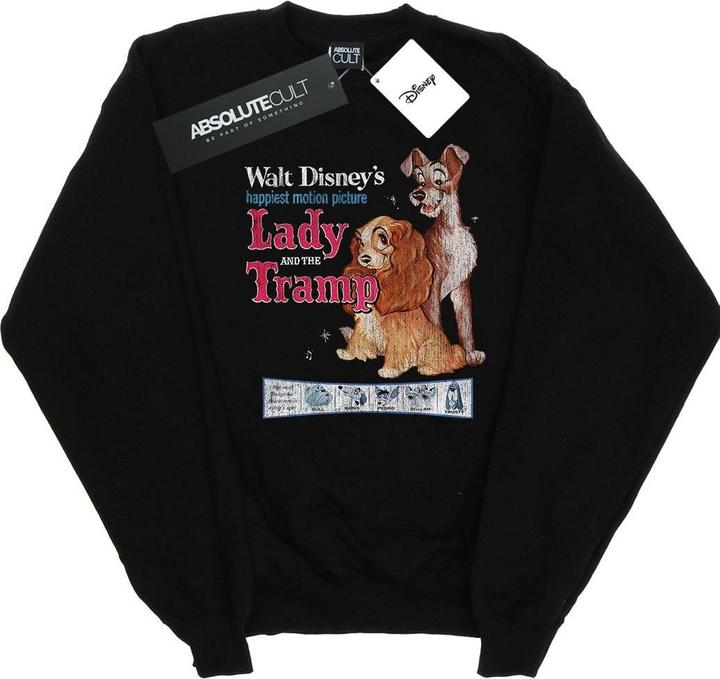Disney Lady And The Tramp Distressed Classic Poster Sweatshirt Mädchen (152, 158)