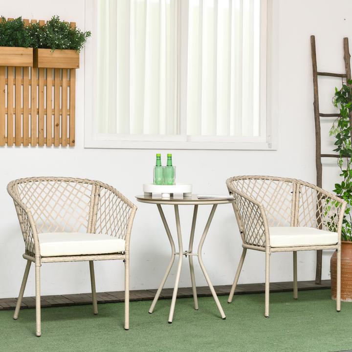Actual product image Outsunny Wicker garden chair set