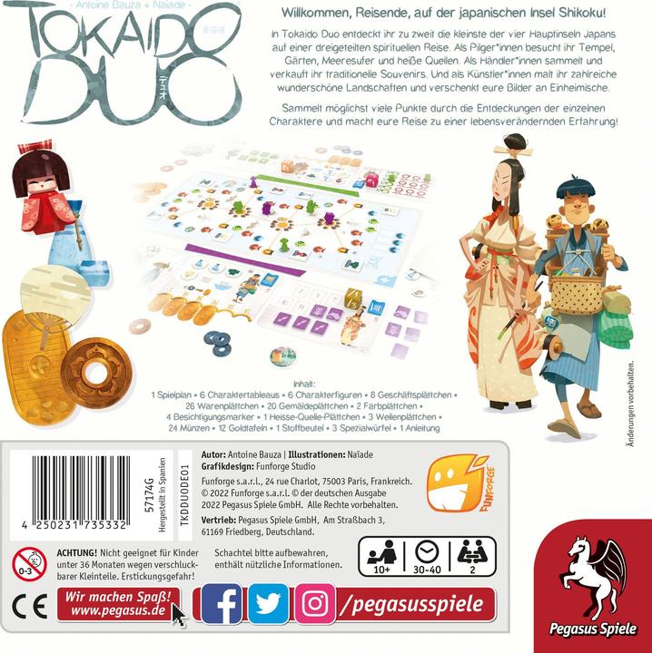 Produktbild Pegasus Tokaido Duo (Deutsch, 2 Spieler)