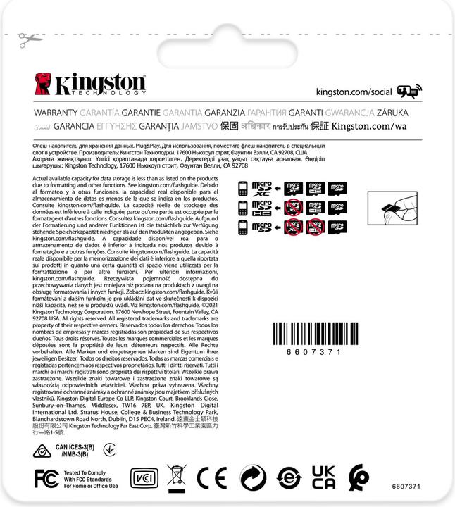 Actual product image Kingston microSDHC Industrial pSLC (32 GB, microSDHC, U3, UHS-I)