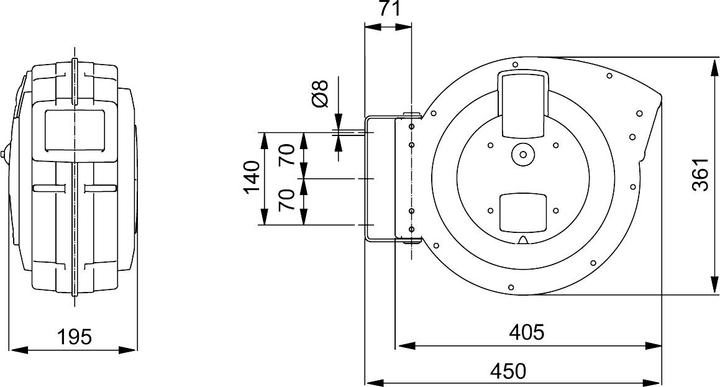 Produktbild Elmag Automatischer Kabelaufroller für Hobby und Industrie. (15 m, 2.50 mm²)
