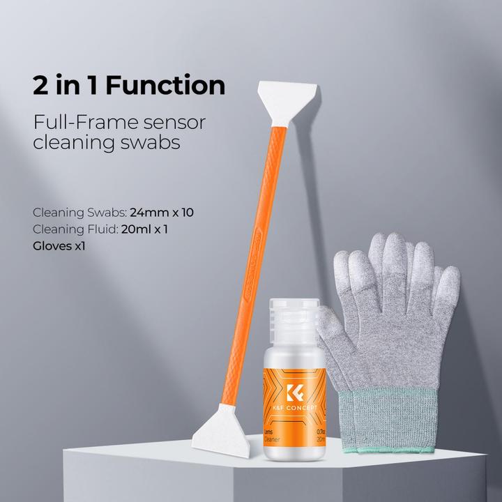 Actual product image K&F Concept 24mm Double-headed CMOS Full Frame Format Sensor Cleaning Kit