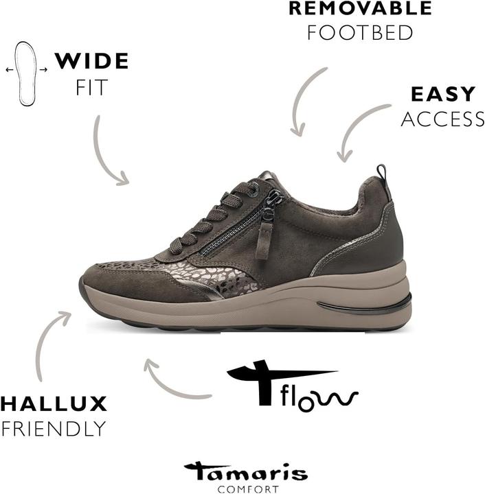Immagine prodotto Tamaris Sneakers informali comode con lacci e chiusura lampo (40)