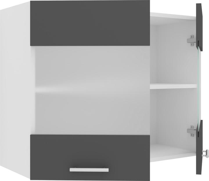 Image du produit VCM Armoire de cuisine Largeur 80 cm Mat Porte en verre Meuble suspendu de cuisine Esilo (80 x 60 x 31 cm)
