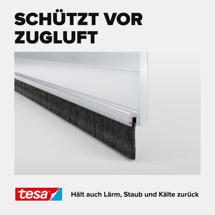 Produktbild tesa tesamoll STANDARD Türdichtschiene, selbstklebende Türdichtung für glatte Böden