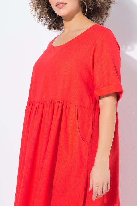 Produktbild Ulla Popken Kleid, Leinenmix, A-Linie, Rundhals, Halbarm (46, 48)