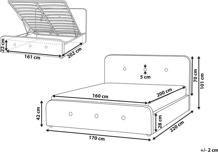Actual product image Beliani Rennes (160 x 200 cm)