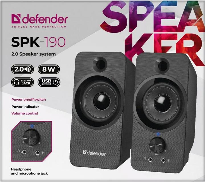 Actual product image Defender SPK-190 Computer Speakers (AVDFG2B00110)