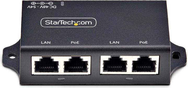Actual product image StarTech Switch Acc 2-Port Gigabit PoE Injector (802.3at (PoE+), 30 W)
