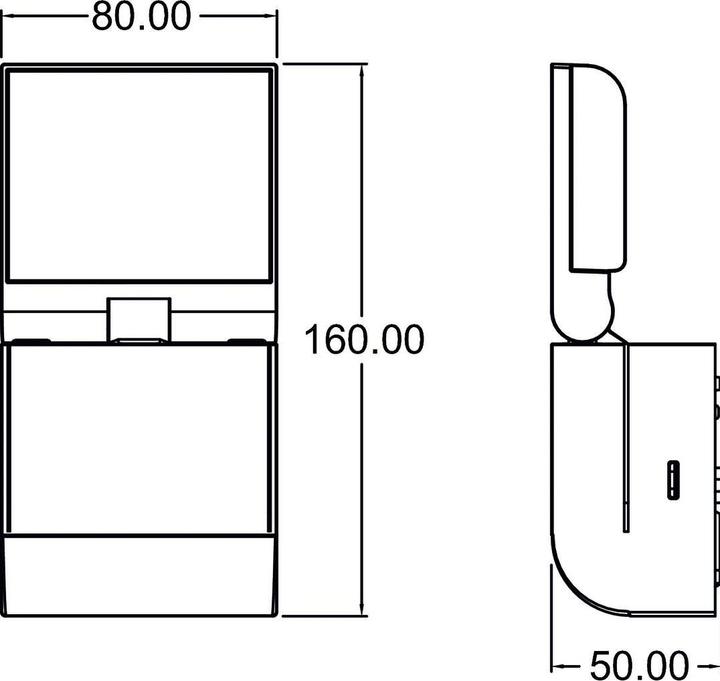 Actual product image Theben LED spotlight 8 watt, black theLeda S8-100L BK (900 lm)