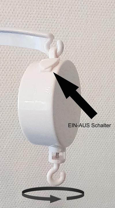 Produktbild Niermann Stand By Niermann Mobilehalter für Rundstab mit Spieluhr Weiss