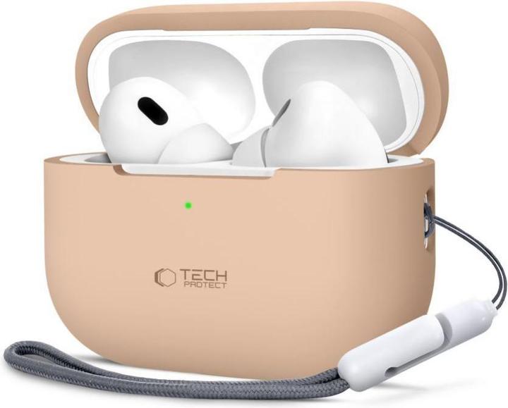 Produktbild Tech-Protect Silicone Case for Apple AirPods Pro 1 / 2 - Beige (Kopfhörer Tasche)